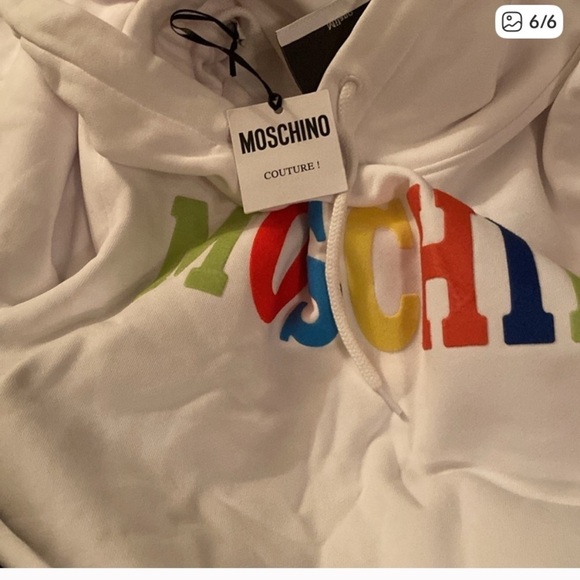 NWT MOSCHINO COUTURE fantasy print logo HOODED SWEATSHIRTS size M US 8 - Picture 6 of 6